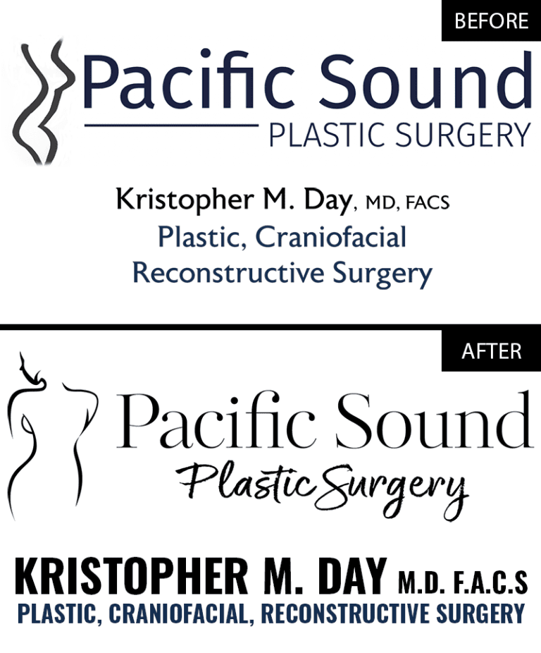 Pacific Sound Plastic Surgery - Dr. Kristopher M. Day | Logo Redesign | Onestopnw