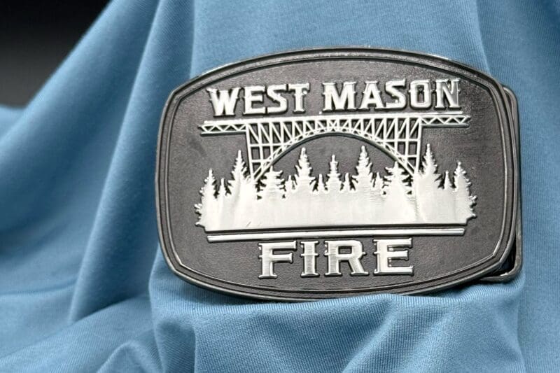 West Mason Fire Custom Belt Buckle | OneStop Northwest LLC