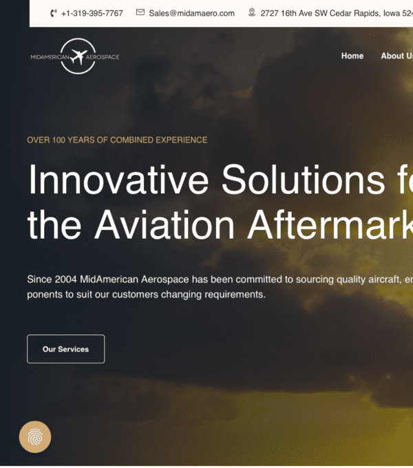 MidAmerican Aerospace Website Redesign | OneStop Northwest LLC