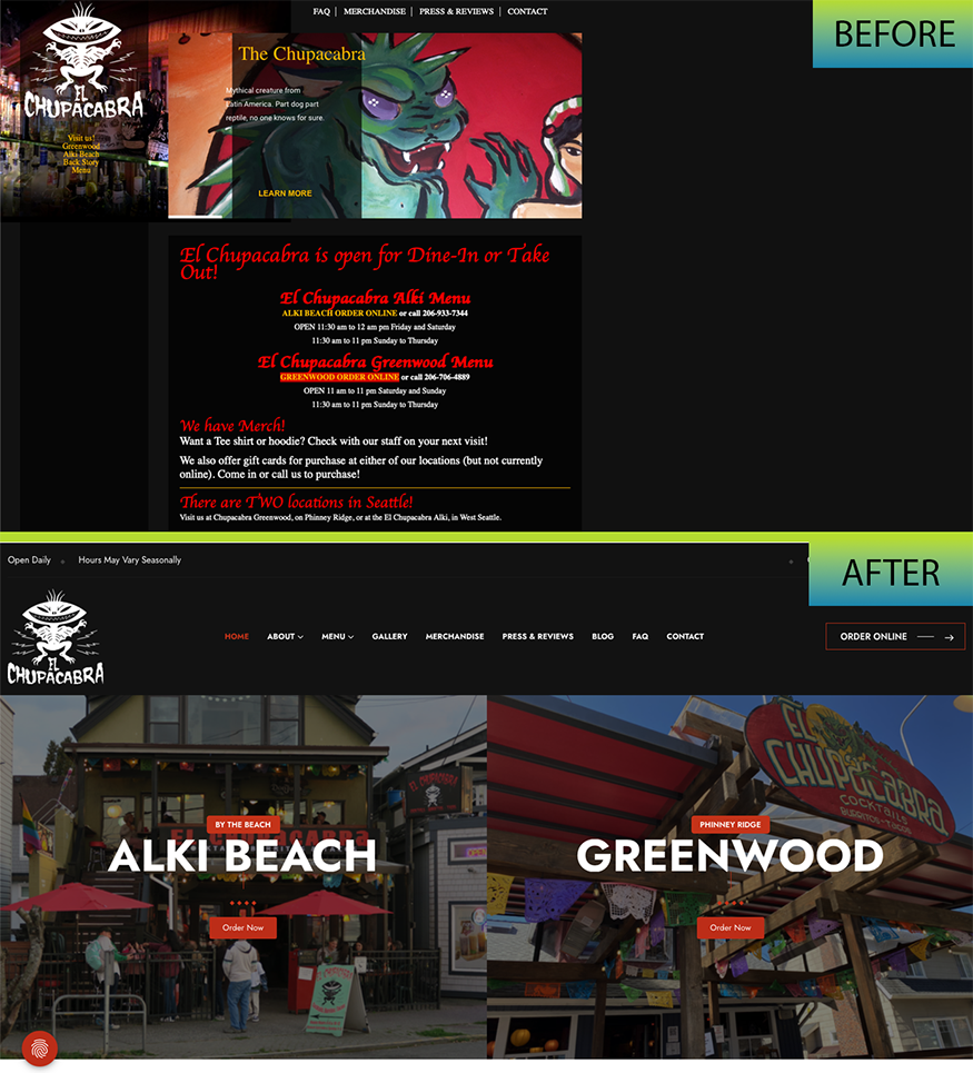 el chupacabra seattle website