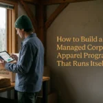 Professional header image for step-by-step guide: How to Build a Managed Corporate Apparel Program That Run...
