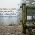 Professional header image for industry analysis: Outdoor Business Signs: Materials, Durability, and What t...